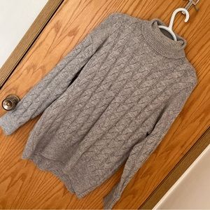 Grey cable knit sweater